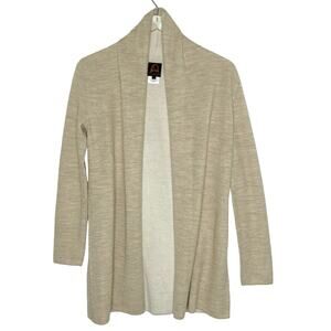 Overland XS Penelope Reversible Baby Alpaca Wool Blend Cardigan Sweater Cream